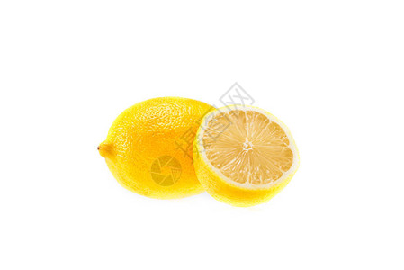 黄多汁切片柠檬图片