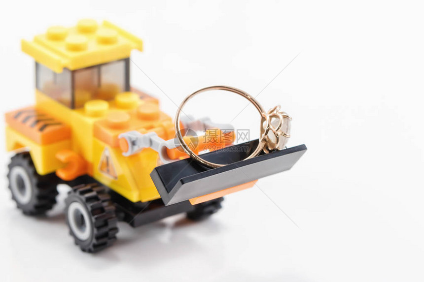 设计师的玩具推土机用钻石图片