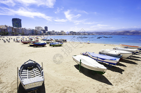 西班牙大加那利群岛拉斯帕尔马斯市一带的Lasteras海滩图片
