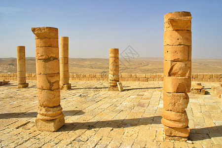 Avdat遗址纳巴泰人在以色列内盖夫沙漠建立图片