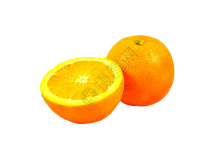 一个半新鲜的橙子图片