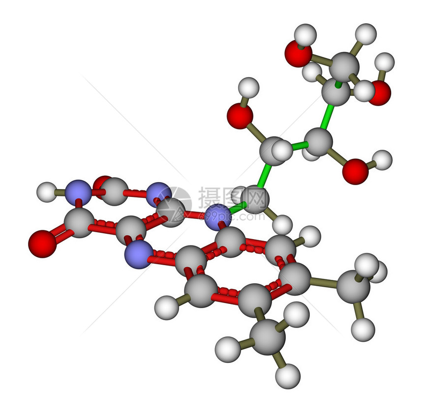 白色背景的riboflavinvitaminB2图片