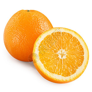 一个橘子一半多汁的一半橘子图片