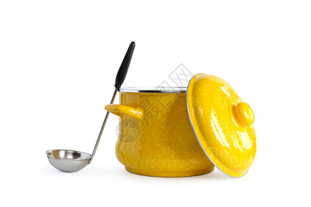 白色背景上的黄色开放酱盘和拉链背景图片