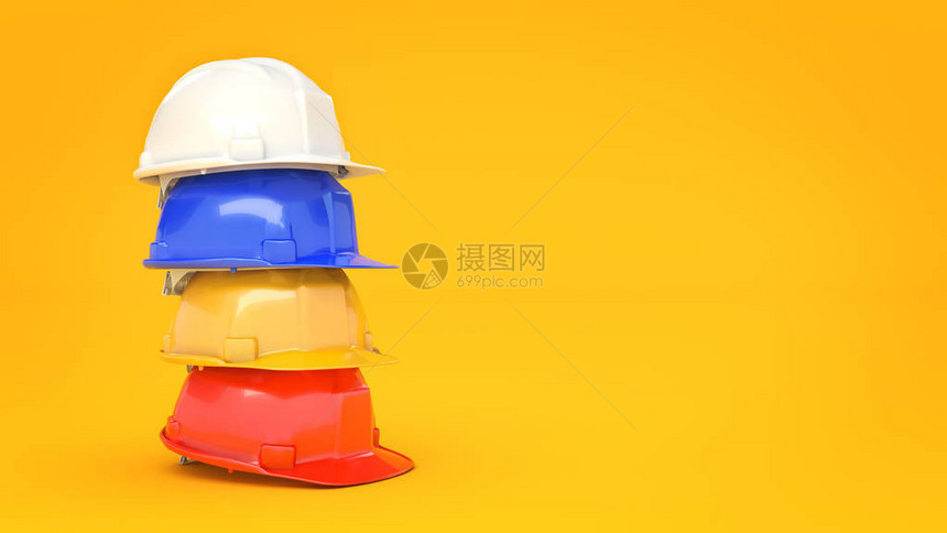 各种安全帽安全头盔3D渲染图片