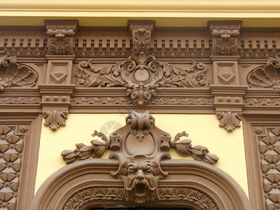 经典建筑房屋装饰细节拱和柱图片