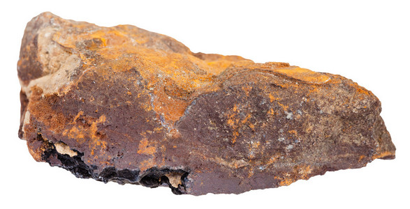 无针铁矿天然岩石标本的宏观拍摄褐铁矿背景