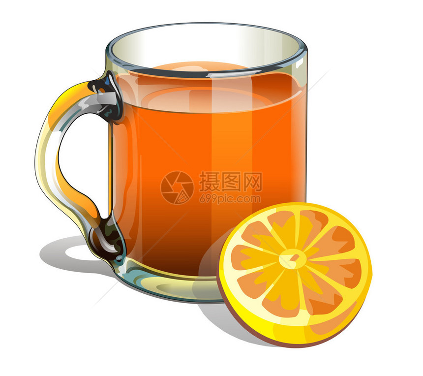 一罐橙汁的插图图片
