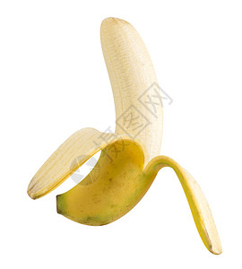在白色bakground上隔离的香蕉背景图片