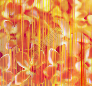 Floralgrunge带条纹的彩色玻璃底部图片