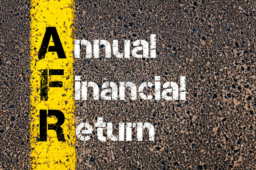 AFR年度金融回报的概念形象图片