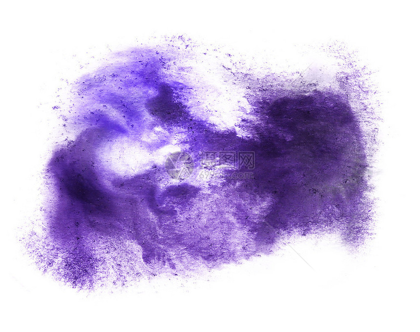 彩色蓝紫色水彩色喷洒颜料水彩图片