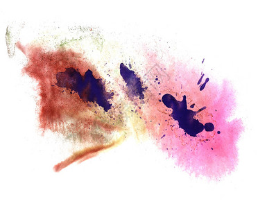 抽象画笔墨棕色紫色水彩笔水彩泼漆水彩背景图片