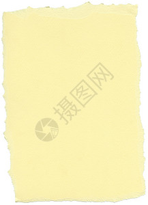 奶油黄纤维纸有撕裂边缘的纹理图片