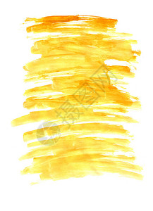 用画笔描边的宏观抽象纹理黄色水彩图片