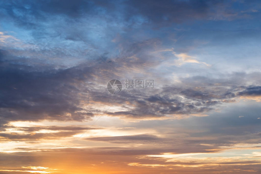 日落天空日落时美图片