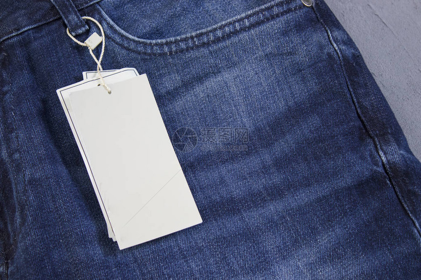 Jeans标签模型denim纹理背景图片