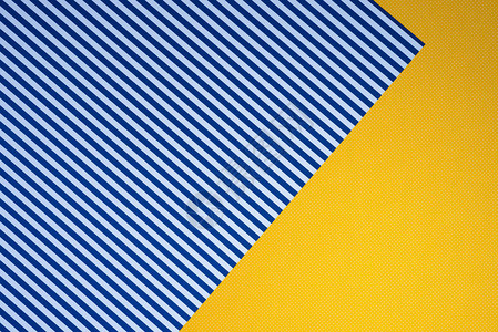 背景蓝条纹和黄色点画模板的图片
