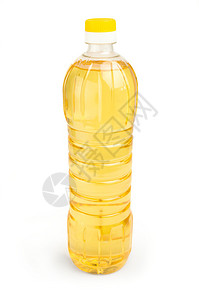 塑料瓶装植物油或葵花油背景图片