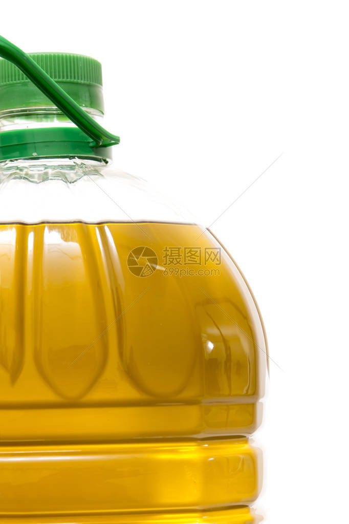 五升橄榄油瓶白底片隔离图片