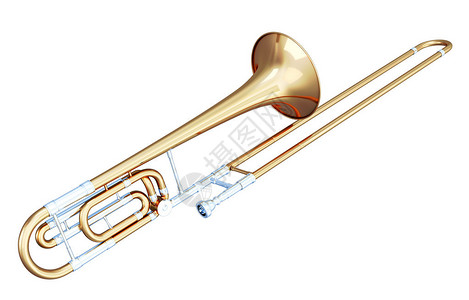 喉舌3d龙卷风关闭插图音乐器系列Trombo设计图片