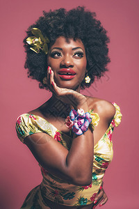 热带时装非裔美洲人粉图片