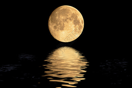 行星月球和水中的阴影由太空总图片