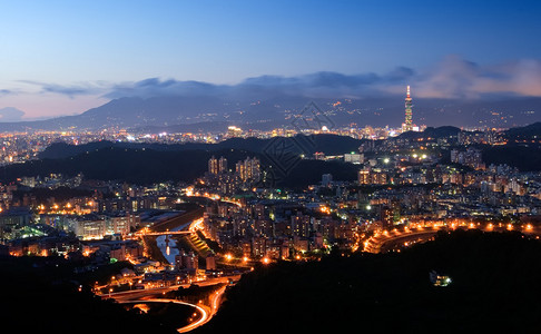 台北夜景美不胜收图片