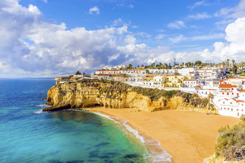 葡萄牙阿尔加夫的迷人卡沃埃罗Algarve深沙图片