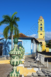 古巴殖民城镇特立尼达的旧图片