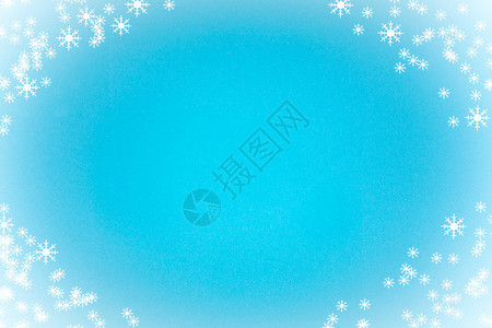 抽象蓝色圣诞背景与雪花和霜图片