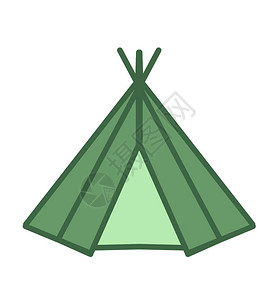 帐篷插图或帐篷图纸图片