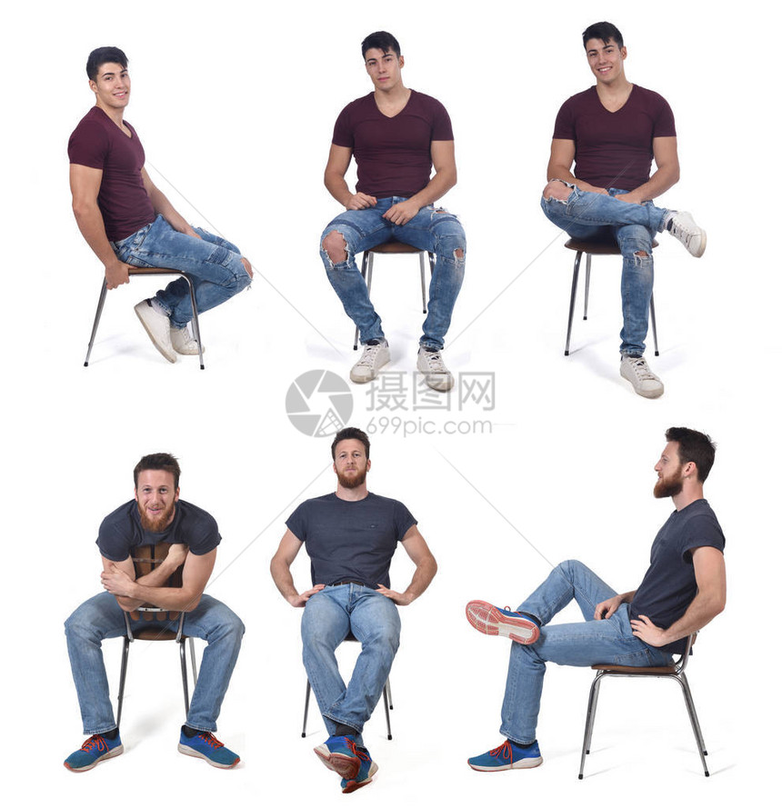 男人坐在椅子上坐着各图片
