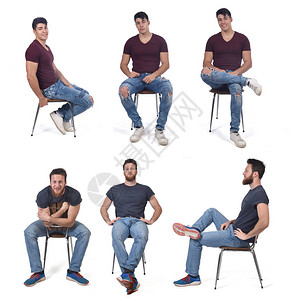 男人坐在椅子上坐着各图片