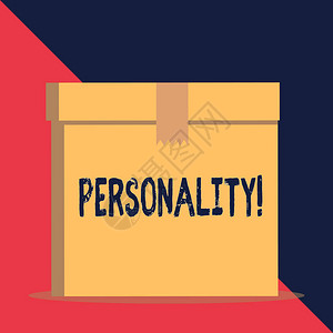 写笔记显示个形成个人格的组合特征的商业概念关闭前视图棕色纸板密封盒图片