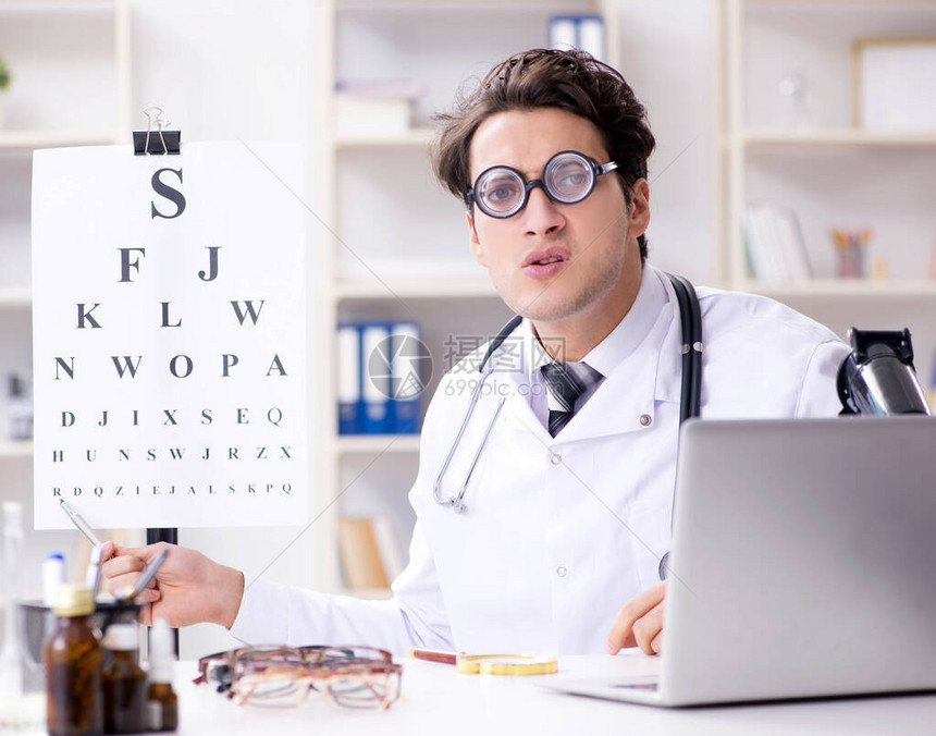 有趣的眼科医生在幽默图片