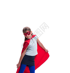 在超级英雄概念中的年轻女孩图片
