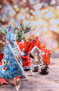 圣诞快乐和新年快乐冬季的节日装饰图片