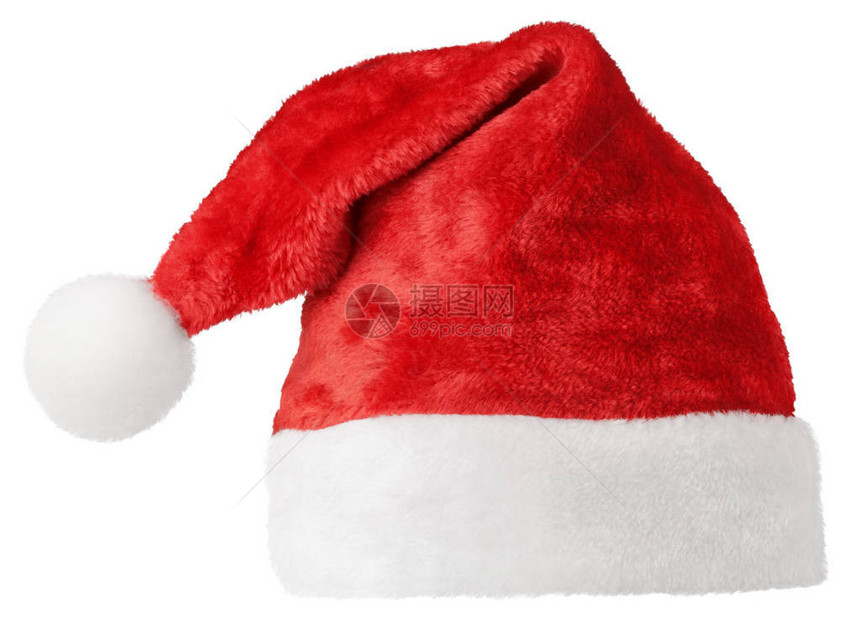 圣诞老人或圣诞节红帽白图片