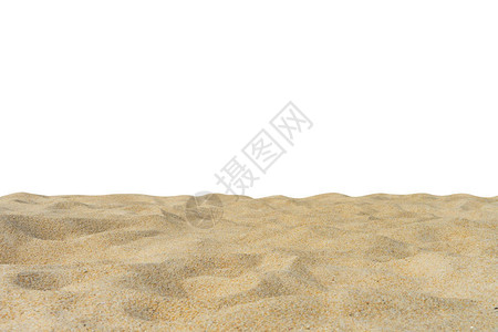 海滩沙纹理di切在白色背景上隔离图片