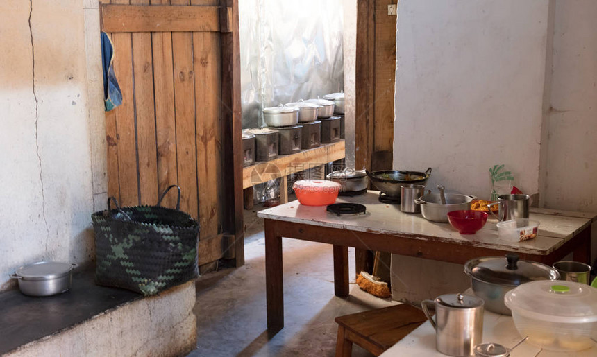 非洲马达加斯南部的简易厨房图片