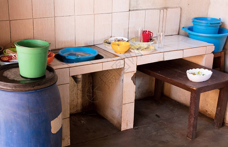 非洲马达加斯南部的简易厨房图片