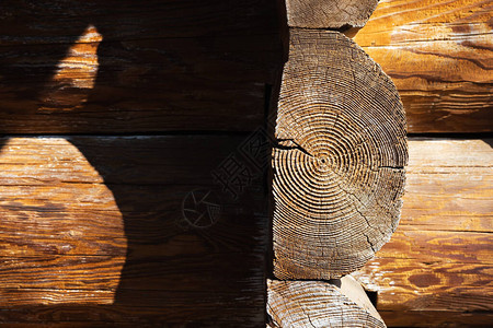 木制房屋的碎块木制墙原木图片