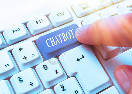 概念手写显示Chatbot概念意指一种模拟对话的计算机程序图片
