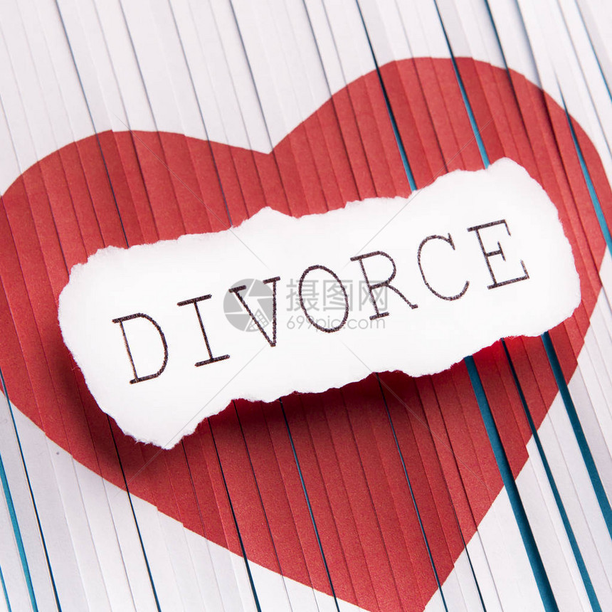 离婚概念对白纸背景离婚大图片