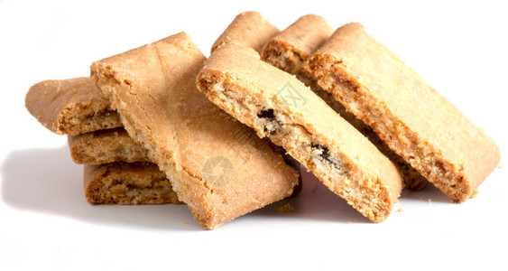 黄油饼干饼干的图片照上面有白光背景上图片