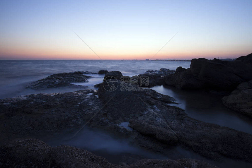 海的傍晚风景图片