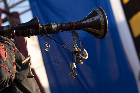 酷详细的中世纪风笛乐器背景图片