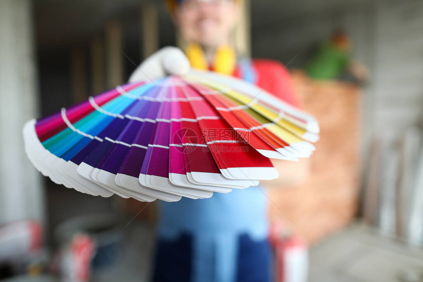 生成器提供用于修复的调色板时尚颜色设计师为公寓装修提供多种颜色选择流行和多功能的彩色石膏解决方案用于室内图片