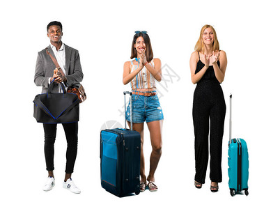 带着手提箱的非洲旅行者图片